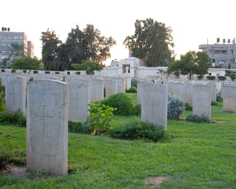 Graves of unknown soldiers at the Gaza war cemetery in 2009.