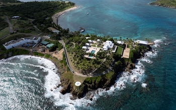An aerial view of Little St James