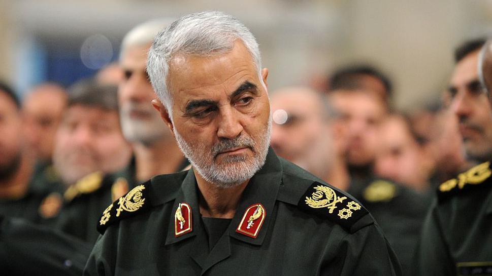 A file photo from 2016 showing the late Iranian Quds Force commander Qasem  Soleimani wearing military attire.