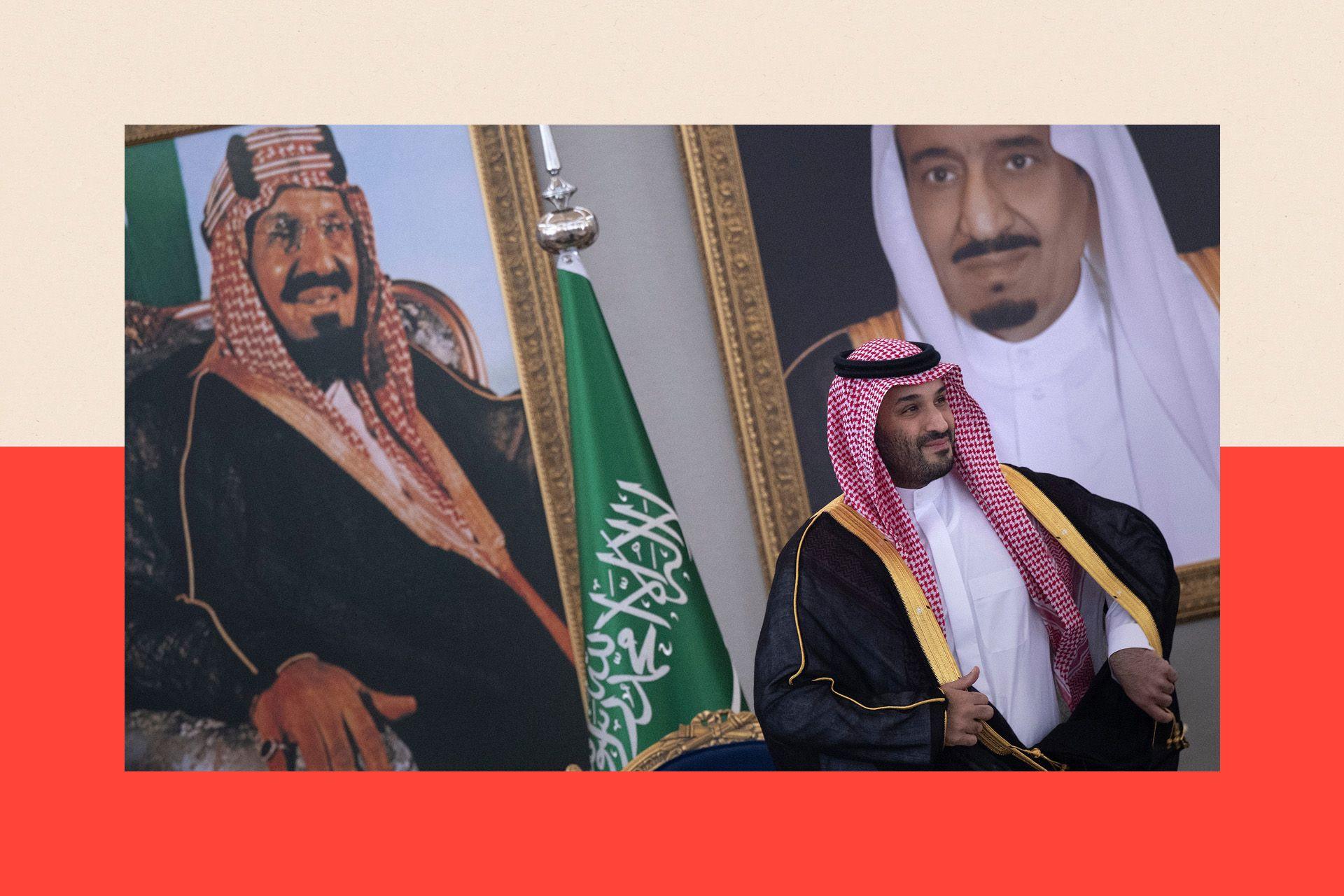 MBS in front of large photographs