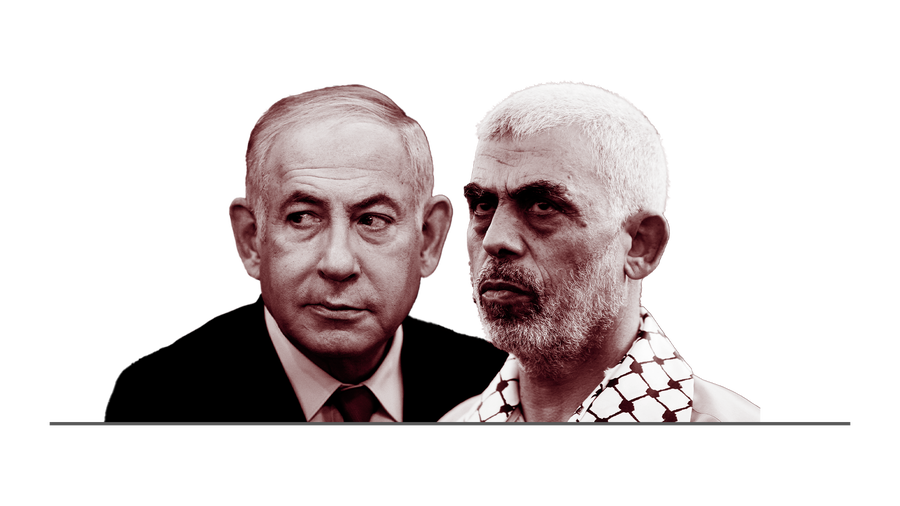 Netanyahu and Sinwar.